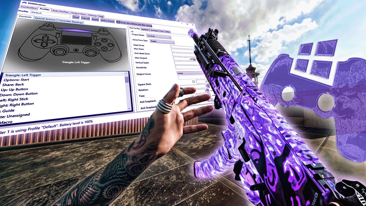 Secret how to have max aim assist in warzone 3 on ds4windows youtube