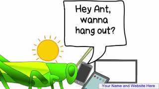 Business planning - the ant and the grasshopper, whiteboard animation
