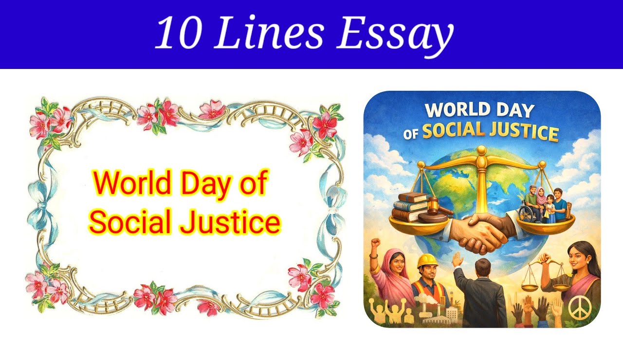 10 Lines Essay on World Day of Social Justice in english | World Day of ...