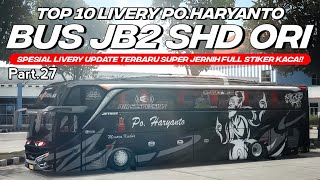WAYANG BALAP⚡👻‼️ TOP 10 LIVERY PO.HARYANTO BUS JB2 SHD ORI Part.27 UPDATE TERBARU | BUSSID screenshot 4