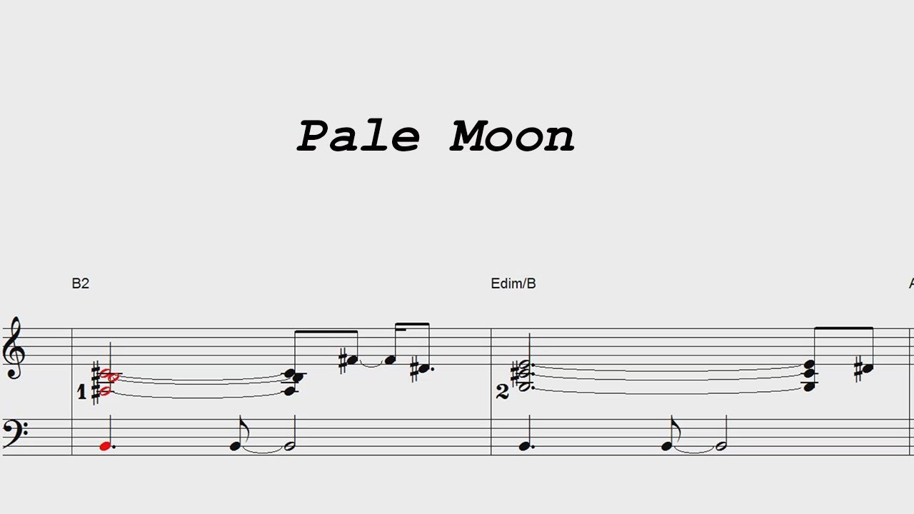 Pale Moon - ModJazz - Piano sheet music