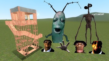 Geometry Dash and Lobotomy Dash Nextbots Chase me in Maze Gmod