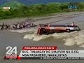 24 Oras: Bus, tinangay ng umapaw na ilog; mga pasahero, nakaligtas