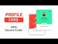How to create profile card in html and css  crown coder