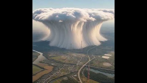 This Cloud Is Pressing Down on Everything 😳 #nature #megascale #shorts #atmosphere #weather