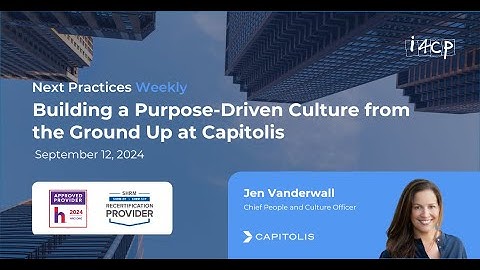 Building a Purpose-Driven Culture from the Ground Up with Jen Vanderwall