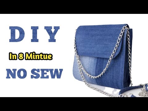 DIY Cute Jeans Bag Purse| No Sew| How to make Old Jeans Purse in Simple ...