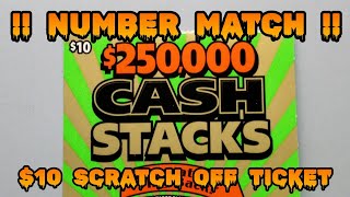 $250,000 CASH STACKS !! WINNER BIG ZEROS !! $10 MAINE scratch off ticket