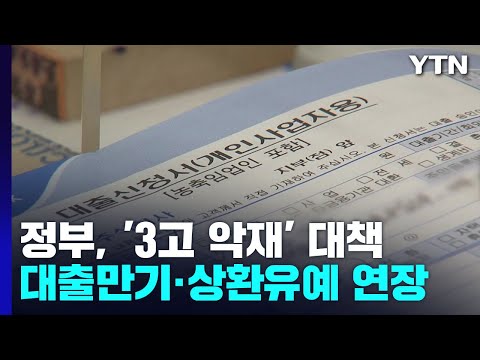 '3高 악재'에 대출만기 3년·상환유예 1년 연장 / YTN
