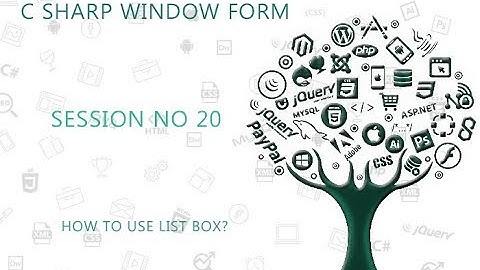 C# Tutorial Window Form  20  USE OF LISTBOX