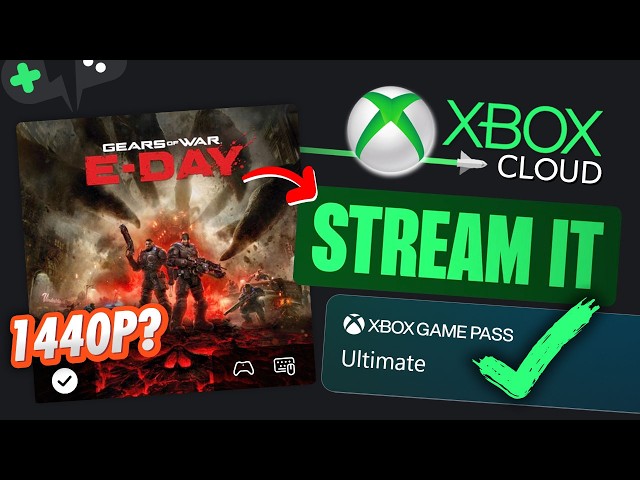 Gears of War E-DAY on XBOX Cloud Gaming GAME PASS | 1440p & 60 FPS?