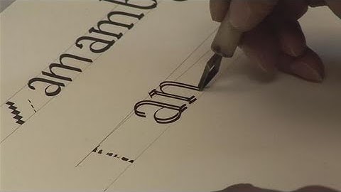 How To Write A Calligraphy Alphabet