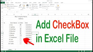 How to Add CheckBox in Excel File easily | swift learn