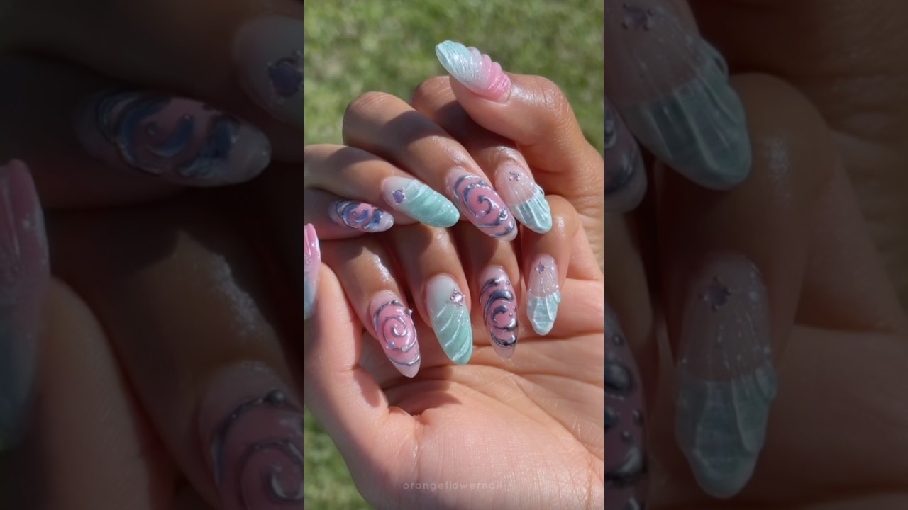 do my nails with me: whimsical fairy nails 🧚✨🪄