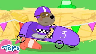 the big go karting race peppa pig kids videos