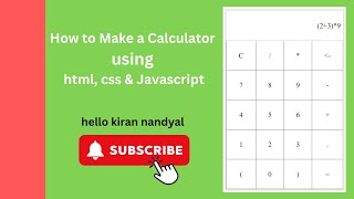 how to make calculator using html css and javascript| how to make simple calculator using javascript