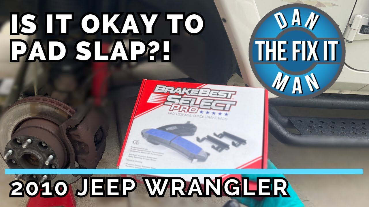 2010 Jeep Wrangler - PAD SLAP! - Replacing Front Brake Pads  - The Right Way to do the Wrong Thing!