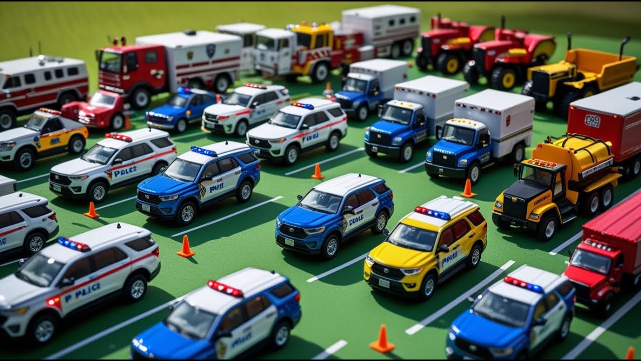 Animation mit Farben~Wie wurden die Mini-Traktoren auf einem dreistöckigen Anhänger transportiert?22