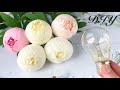 Цветы из фоамирана Пион Лепестки на лампочке / How to make flowers Peony foam paper/ Flores de foami