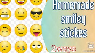 Homemade emoji stickers/diy emoji stickers/how to make stickers at home/homemade #bruhathijashvitha