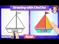 How to Draw a Boat? - More Drawings with ChuChu - ChuChu TV Drawing Lessons for Kids