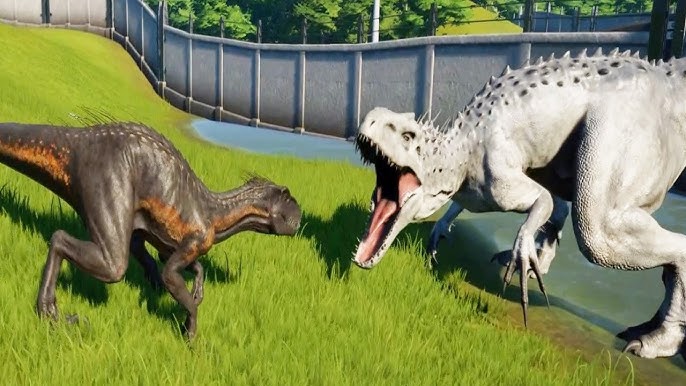 Tiranossauro Rex, Indoraptor Dinossauros Soltos! Jurassic World Evolution  Ep #1 - IR GAMES 