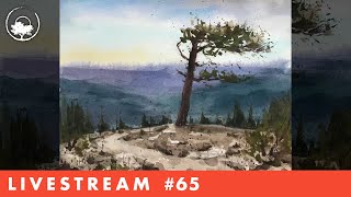Painting an Alpine Valley Landscape - LiveStream #65