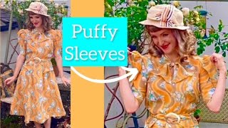 Making a dress using a 1940s sewing pattern & 1940s vintage fabric
