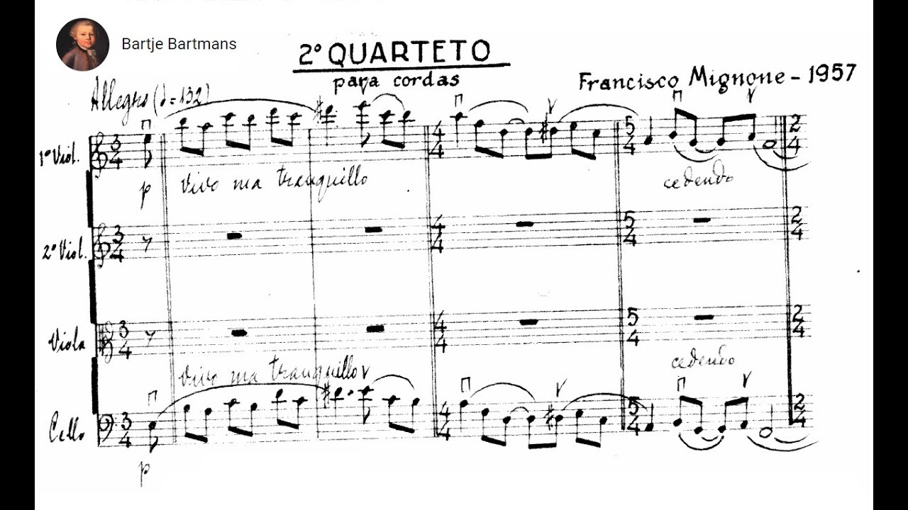 Francisco Mignone - String Quartet No. 2 (1957)
