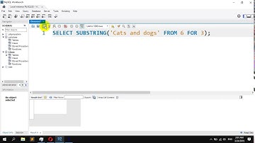How to use SUBSTRING with FOR in MySQL