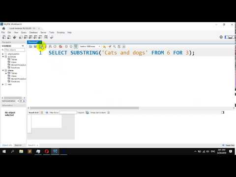 How to use SUBSTRING with FOR in MySQL