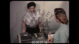 'Futuristic' Recreation of Supermarket Checkout, 1950s - Film 1091707