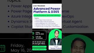 Power platform and dynamics 365 live Traning