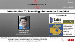 Introduction To Investing An Investor Checklist