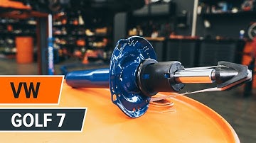 How to change a front shock strut on VW GOLF 7 [TUTORIAL AUTODOC]