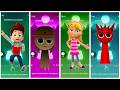 🎮Ryder vs Masha vs Blonde Girl vs Red Cat | Tiles Hop EDM Rush Battle!! 🎵🔥