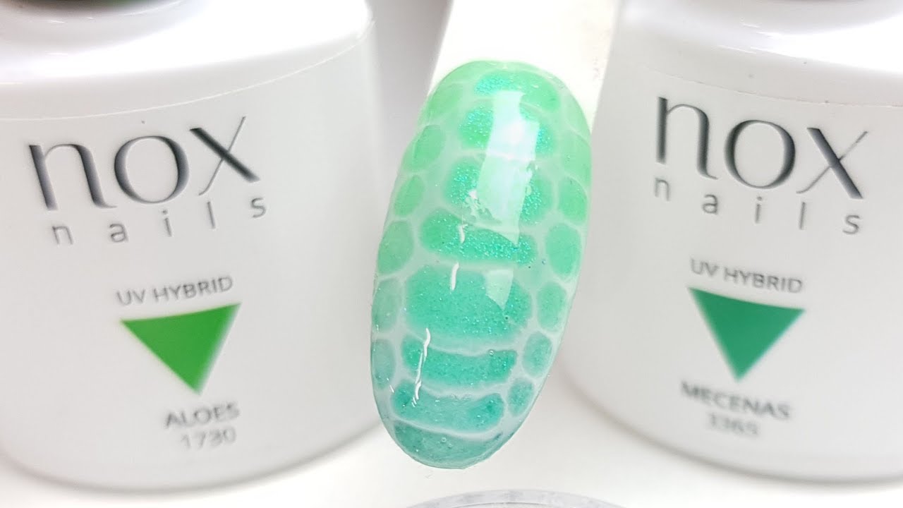 Skóra węża na paznokciach lakierami hybrydowymi || Snake skin on nails