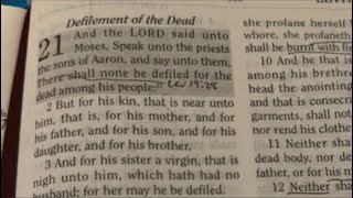 Lev Ch21 DEFILEMENT OF THE DEAD📖Study B4🛌join us #ReadRestRepent #lostchildrenofisrael12tribes