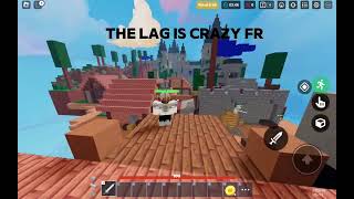 playing block hunt in roblox bedwars