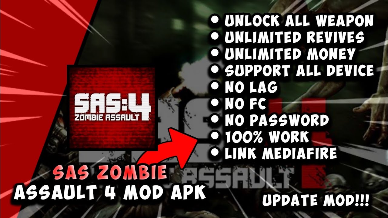 SAS ZOMBIE ASSAULT 4 MOD APK [ NO PW ]