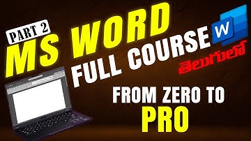 MS Word Full Course In Telugu Part 2 Basic Formatting in MS Word
