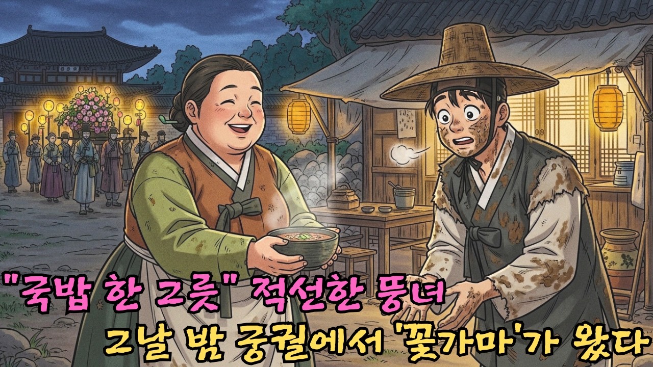 거지 꼴을 한 왕세자에게 국밥 한 그릇 건넨 뚱녀! 그날 밤 궁궐에서 화려한 가마가 도착한 이유 | 야담·민담·대박
