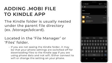How to Open a .MOBI file for Kindle App on an Android Device