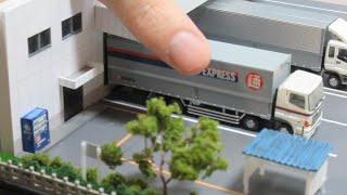 Truck terminal diorama realization work　Nscale　150分の1トラックターミナルジオラマ　リアル化作業