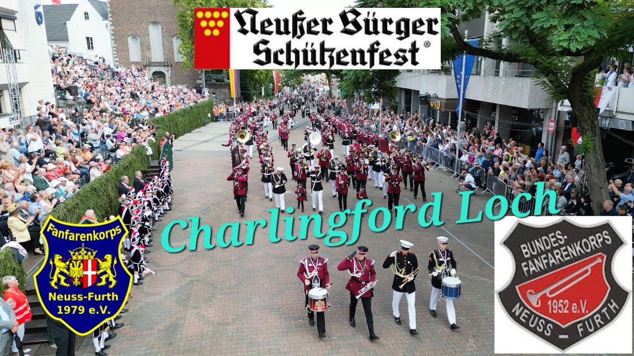 Bundesfanfarenkorps & Fanfarenkorps Neuss Furth Charlingford Loch Schützenfest Neuss 2023 Parade