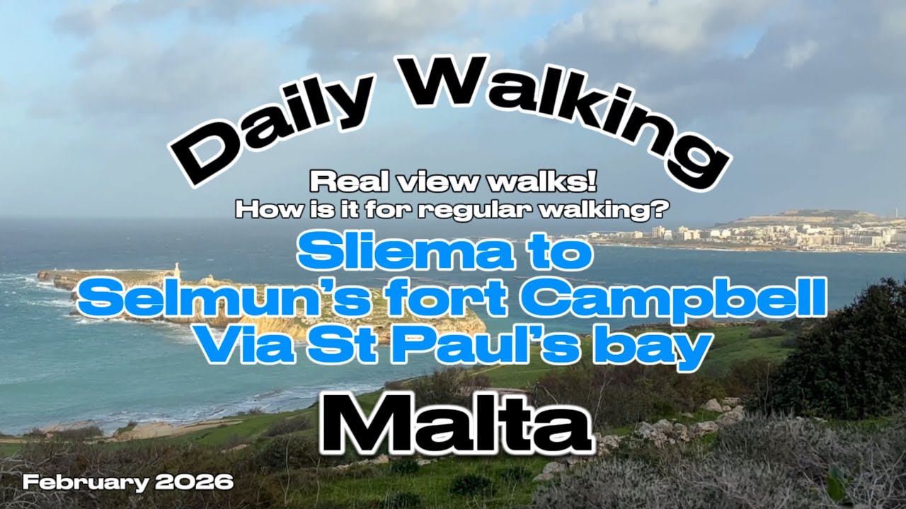Daily #walking : how’s #malta for a regular #walk ? Sliema to Ft Campbell #walkingtour #citywalk 
