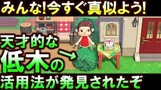 (あつ森)こんな使い方が天才かよみんな住民と仲が深まる低木の凄い活用方法が発見されたぞ(あつまれどうぶつの森)