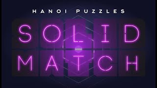 육각형 판 위에서 펼쳐지는 하노이의 탑 퍼즐 [Hanoi Puzzles: Solid Match] - 게임 단편 screenshot 2