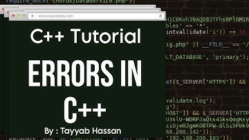 Errors in C++ | C++ Tutorial | By Tayyab Hassan | Lec 01