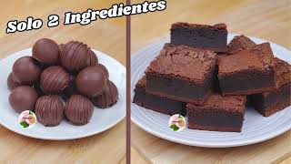 Brownies y Trufas Solo 2 ingredientes Receta facil de hacer 💞